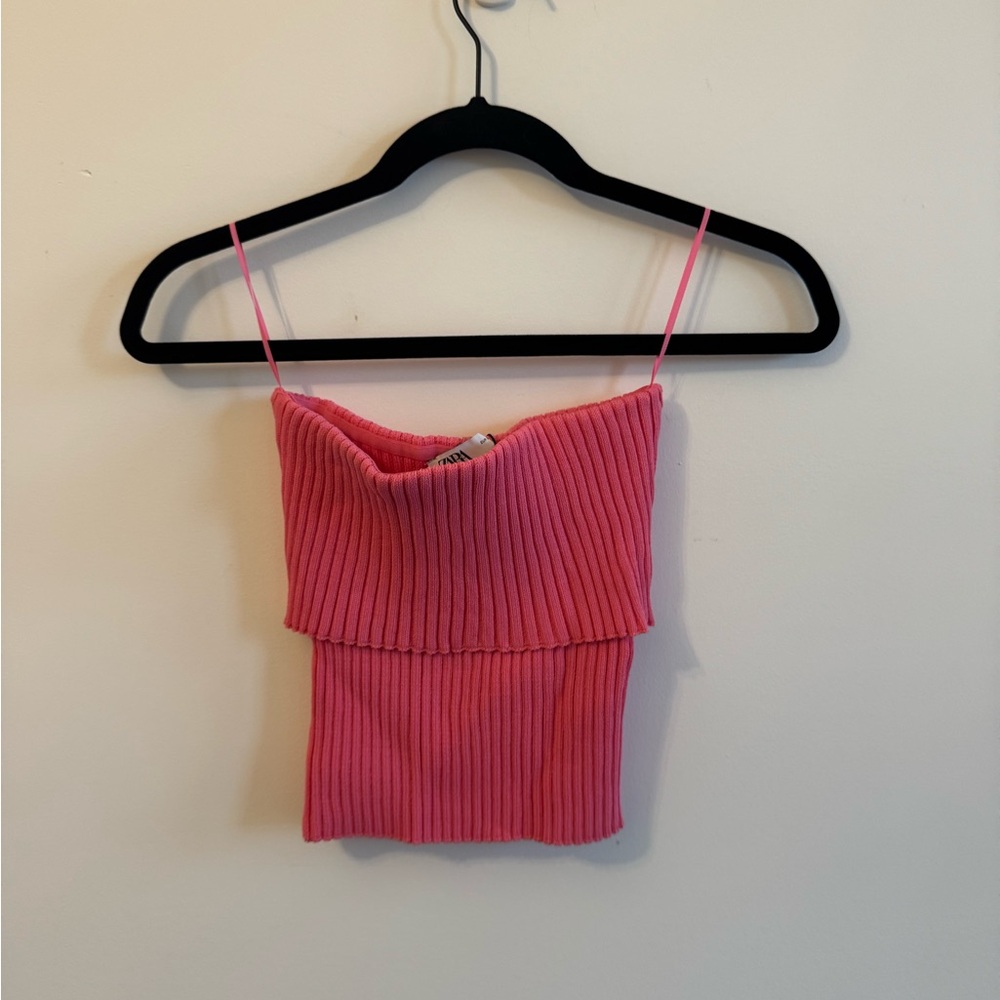 NWT Size S Pink Ribbed Knit Top